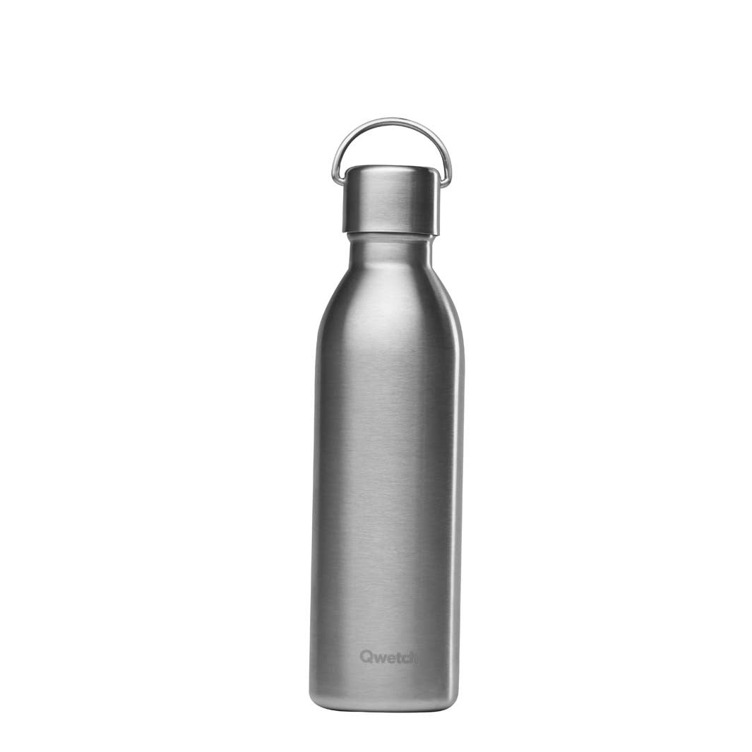 Qwetch - Geïsoleerde Roestvrijstalen ‘Active’ Fles - Brushed Steel