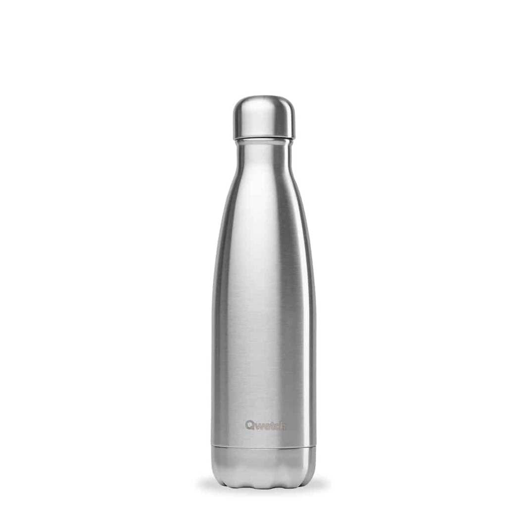 Qwetch - Geïsoleerde Fles – PURE - Brushed Steel