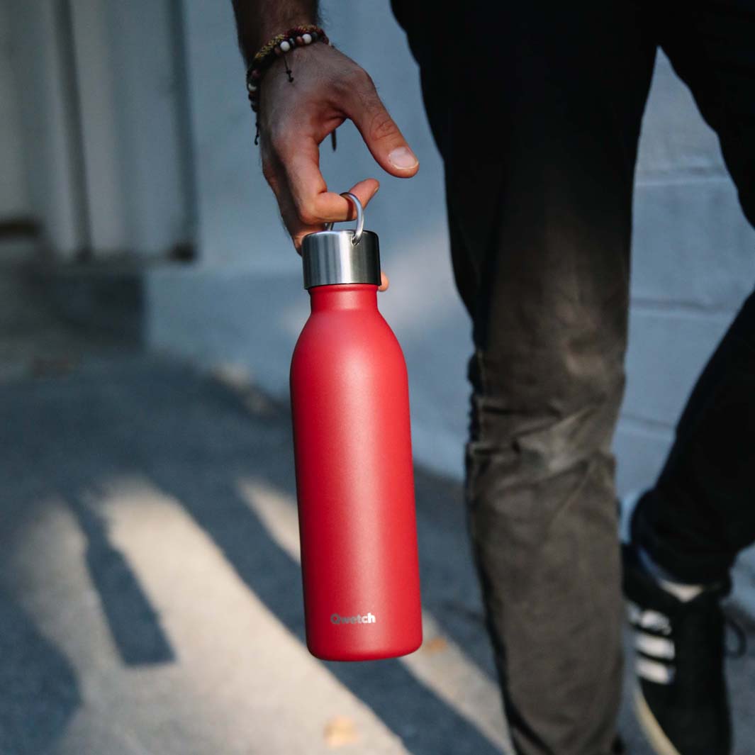 Qwetch - Geïsoleerde Roestvrijstalen ‘Active’ Fles - Red
