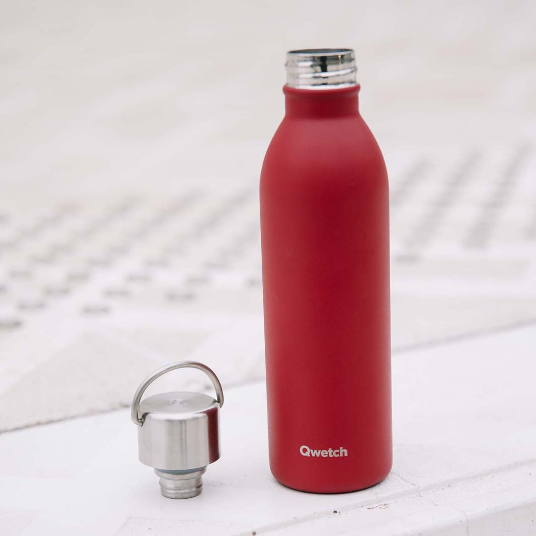 Qwetch - Geïsoleerde Roestvrijstalen ‘Active’ Fles - Red
