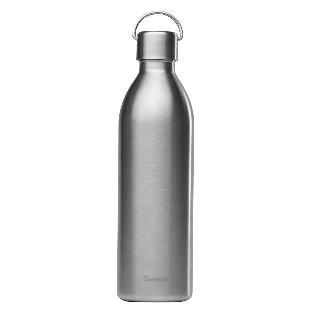 Qwetch - Geïsoleerde Roestvrijstalen ‘Active’ Fles - Brushed Steel