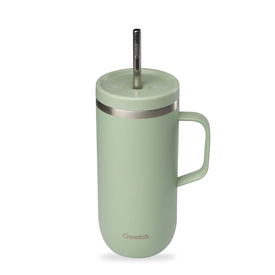 Qwetch- Geïsoleerde Roestvrijstalen Cold Cup met Handvat – 600 ML