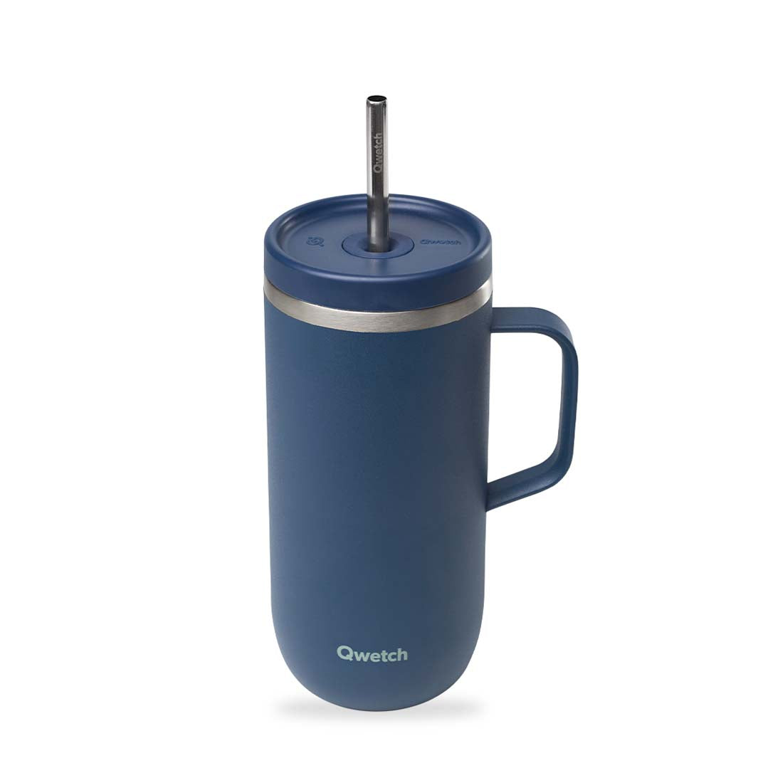 Qwetch- Geïsoleerde Roestvrijstalen Cold Cup met Handvat – 600 ML