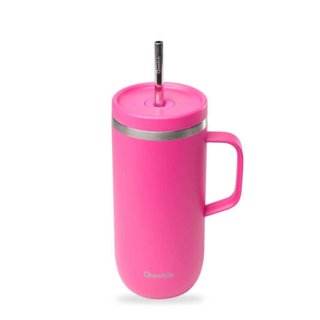 Qwetch- Geïsoleerde Roestvrijstalen Cold Cup met Handvat – 600 ML