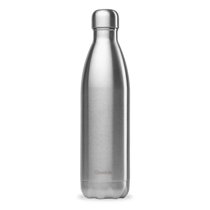Qwetch - Geïsoleerde Fles – PURE - Brushed Steel