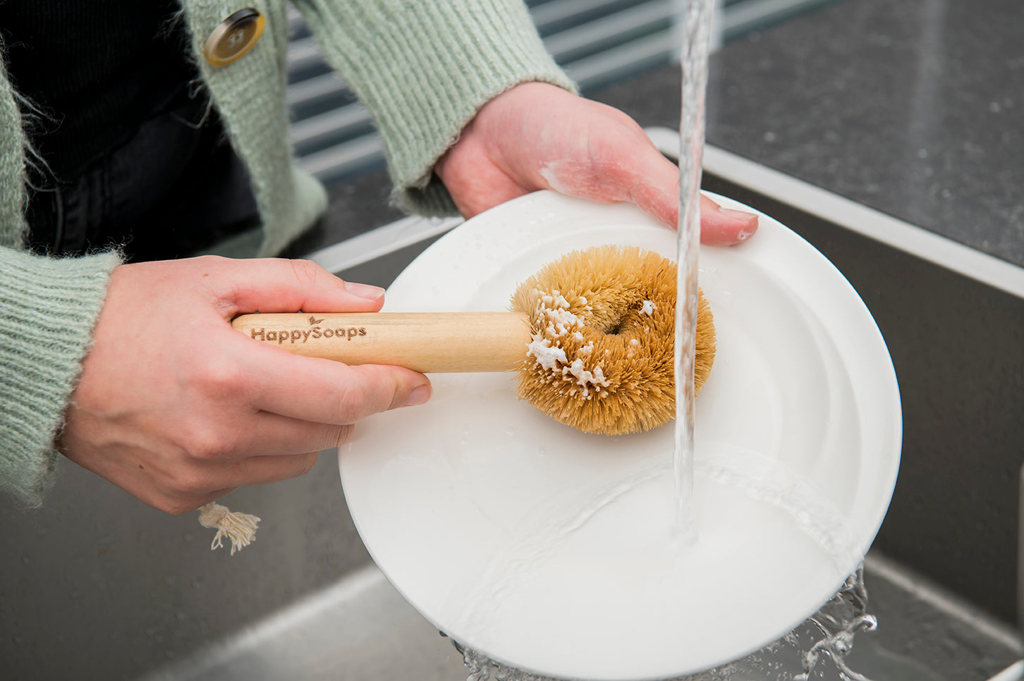 Plasticvrije Afwasborstel van Kokos