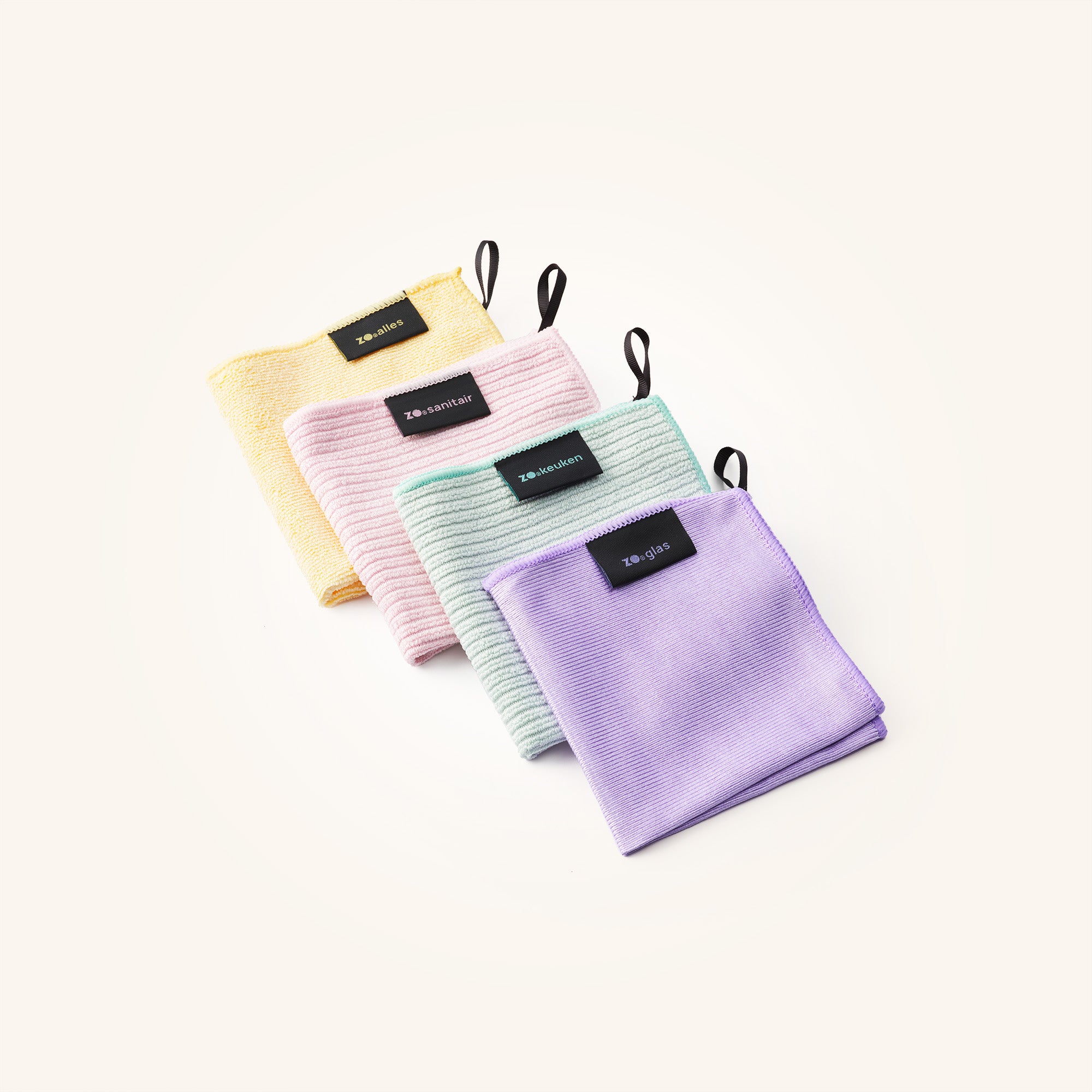 ZO - Microvezeldoek - Set van 4 - Alles - Sanitair - Keuken - Glas