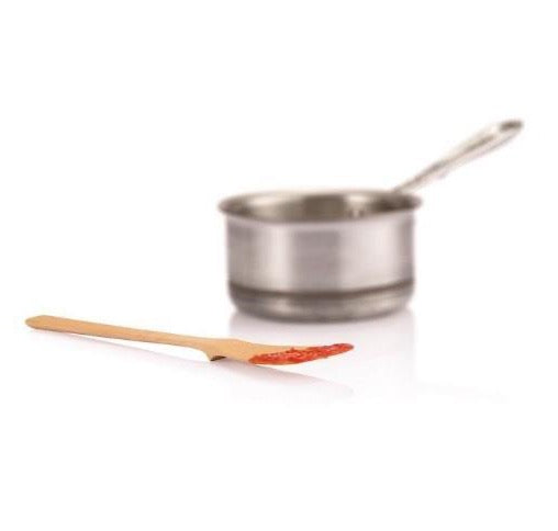 Een foto van de bamboe Give it a Rest Spatel van Bambu met steelpan