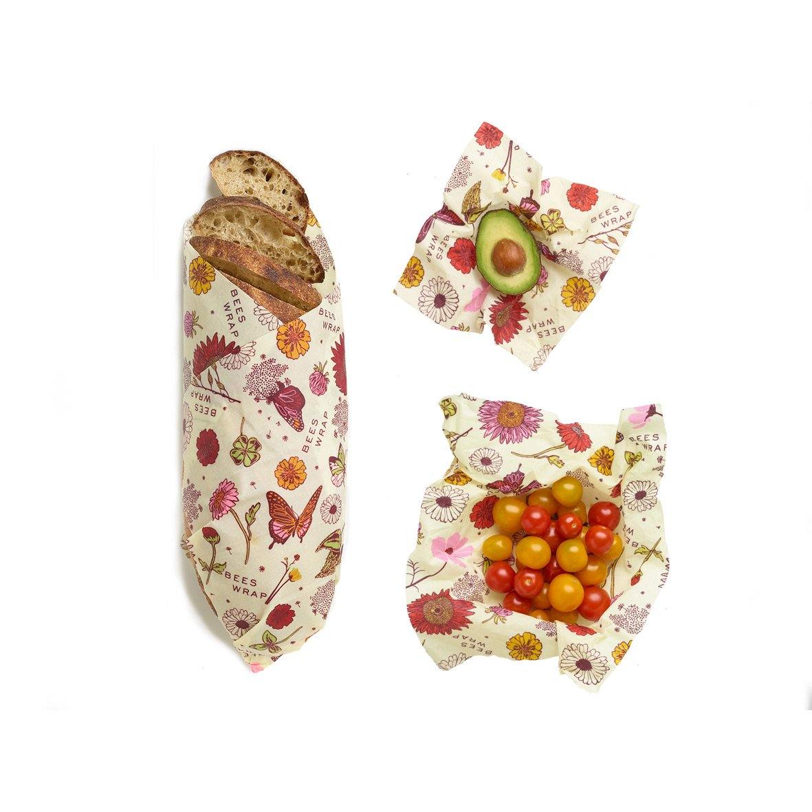 Bee's Wrap Vegan Wrap 3 Pack Assorted Meadow Magic