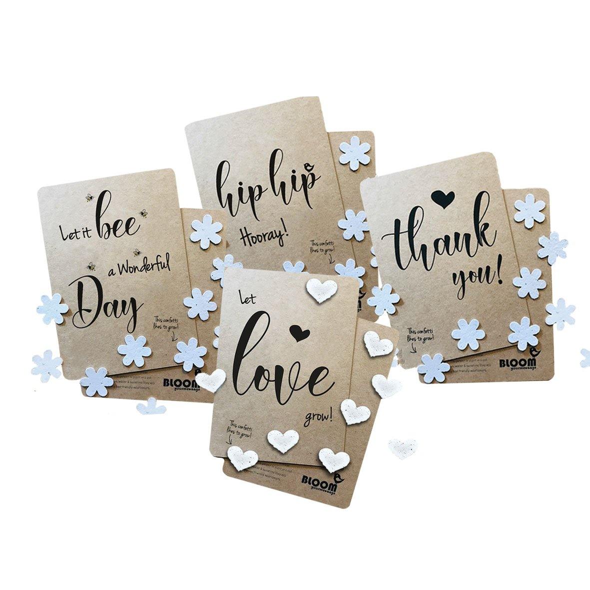 BloomYourMessage Groeiconfetti Kaarten