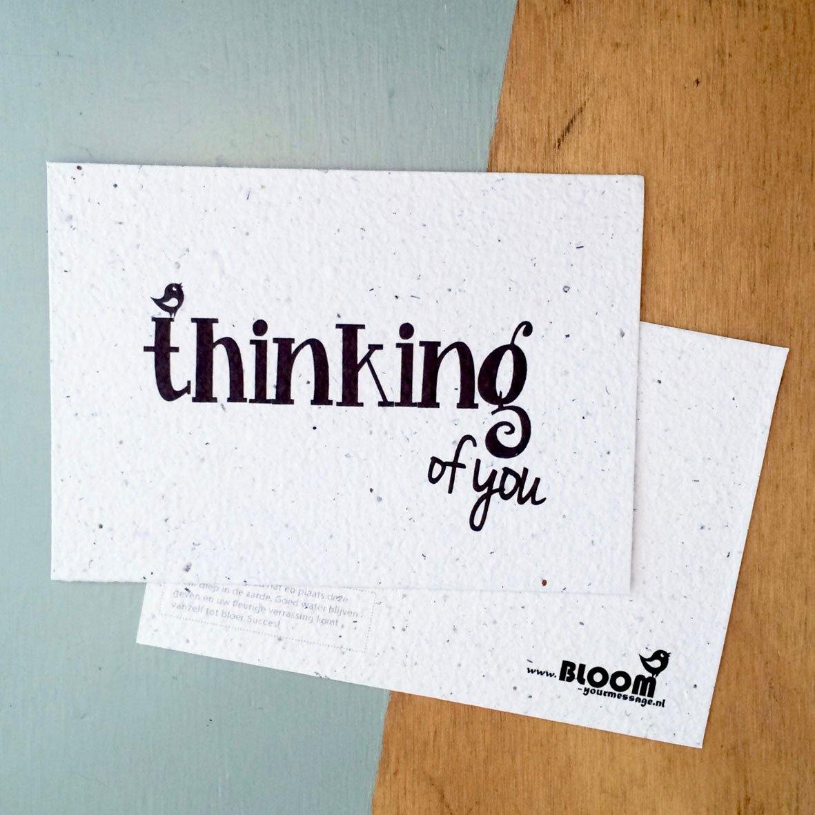 BloomYourMessage Bloeikaarten Thinking of You