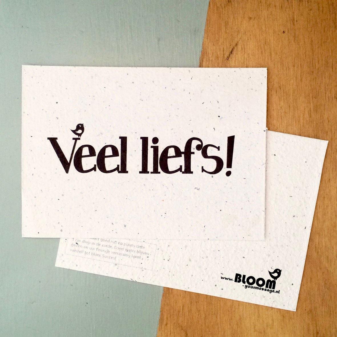 BloomYourMessage Bloeikaarten Veel Liefs