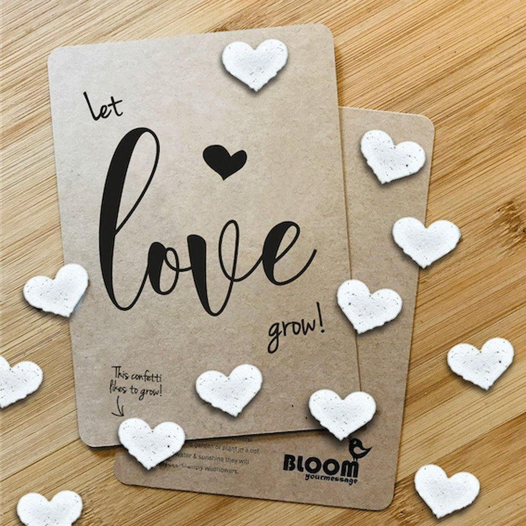 BloomYourMessage Groeiconfetti Kaart Let Love Grow