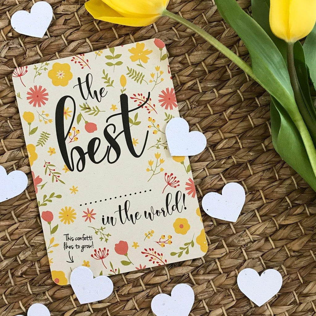 BloomYourMessage Groeiconfetti Kaart The Best