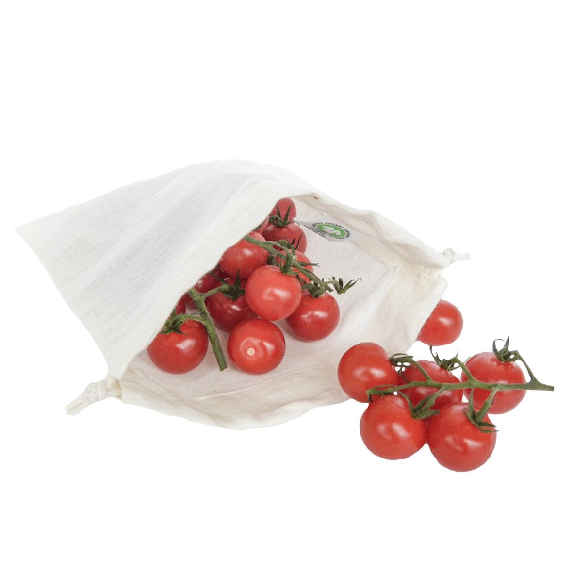 BoWeevil Bio-Katoenen Voile Zakje Met Cherry Tomaten