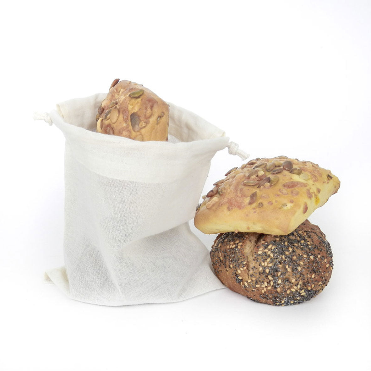 BoWeevil Bio-Katoenen Voile Zakje Met Broodjes