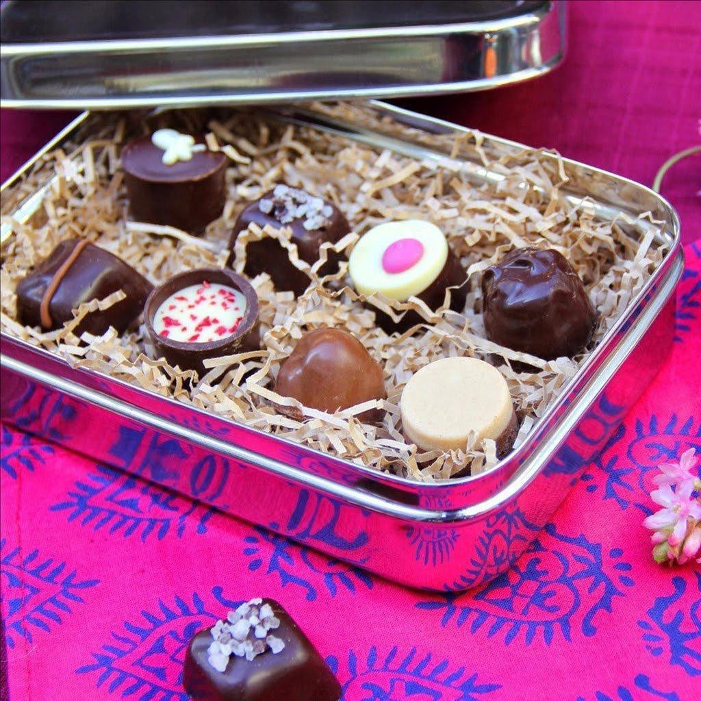 Ecolunchbox Solo Rectangle with food display