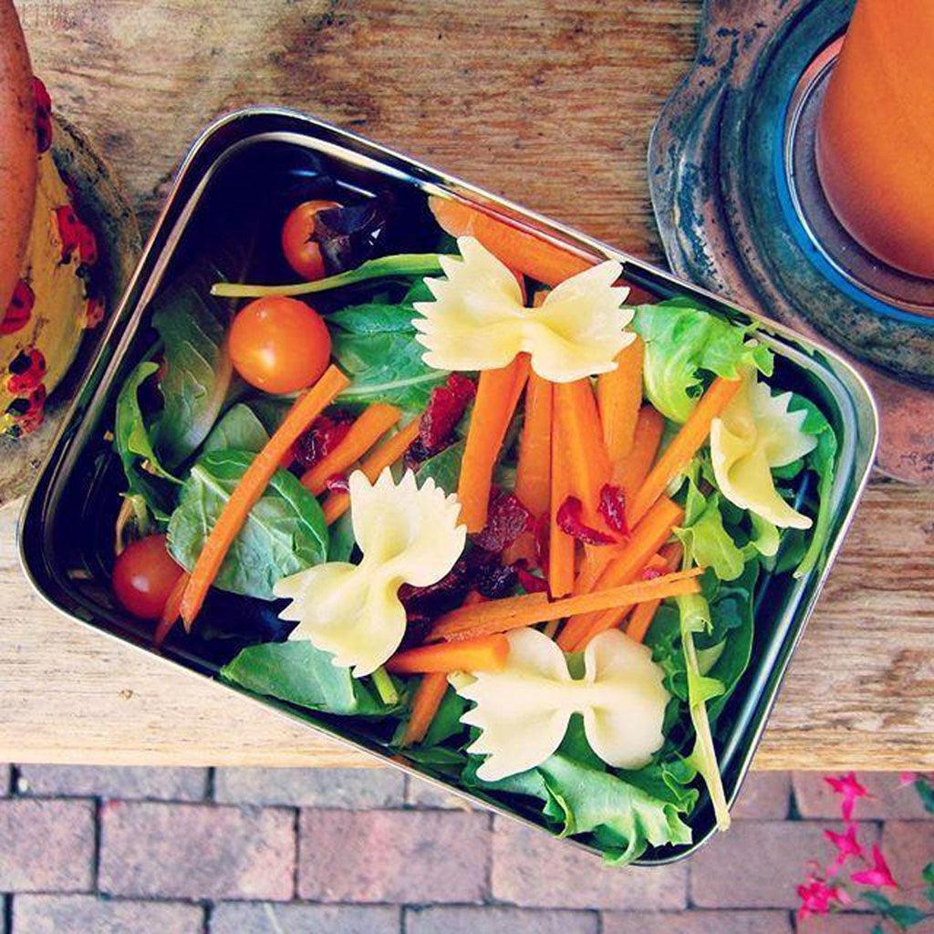 Ecolunchbox Solo Rectangle with food display