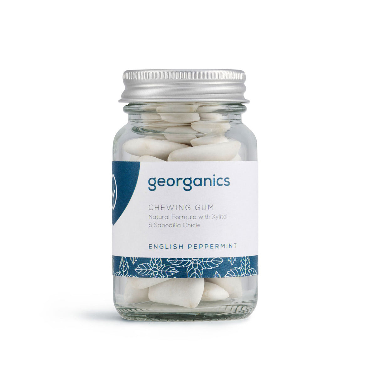 Georganics Chewing Gum Pot English Peppermint
