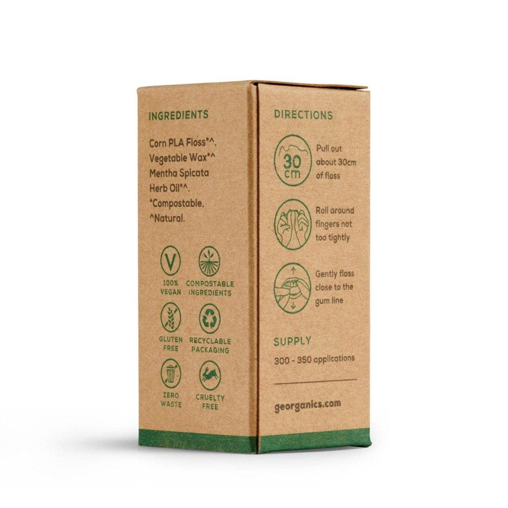 Georganics Flosdraad Navulling Spearmint verpakking
