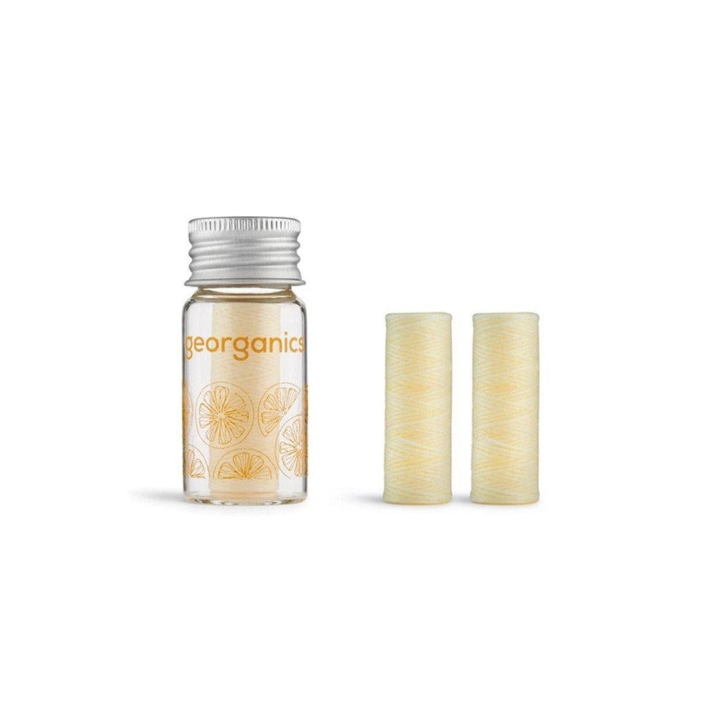 Georganics Sinaasappel Flossdraad met dispenser en navulling