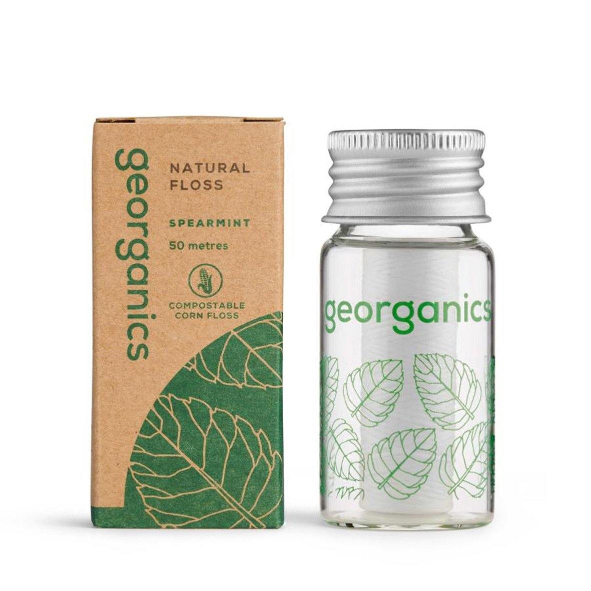 Georganics Flosdraad Spearmint met verpakking