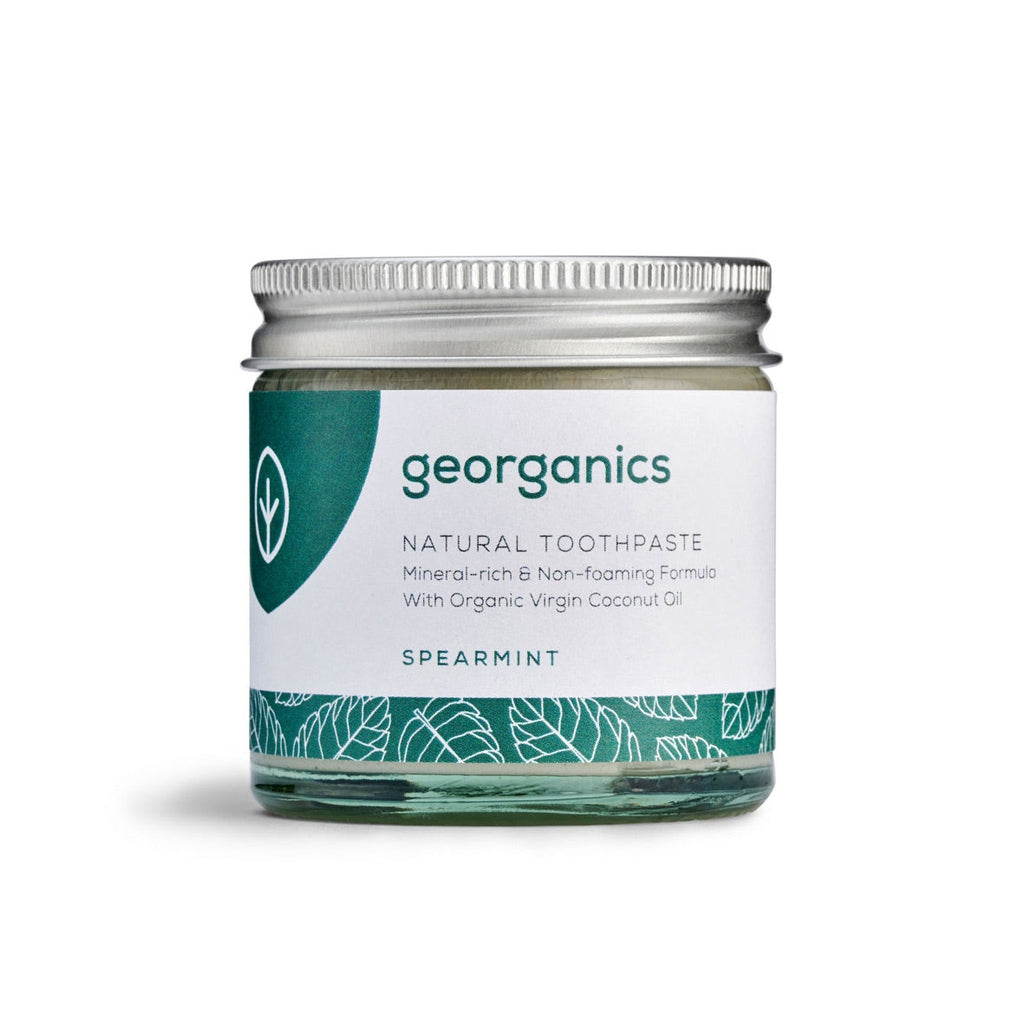 Georganics plastic free toothpaste spearming