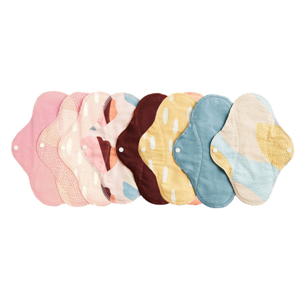 Underpants 5pcs Washable Menstrual Pads Period Pad Pantyliner Cloth Pads  Pads Towel Portable Towel Panties Napkin Mother White Maxi Recyclable  Underpants Cloth Pads