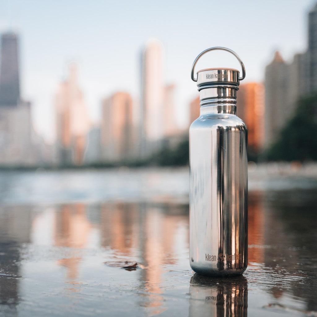 Klean Kanteen Bamboo Reflection Bottle Lifestyle Picture