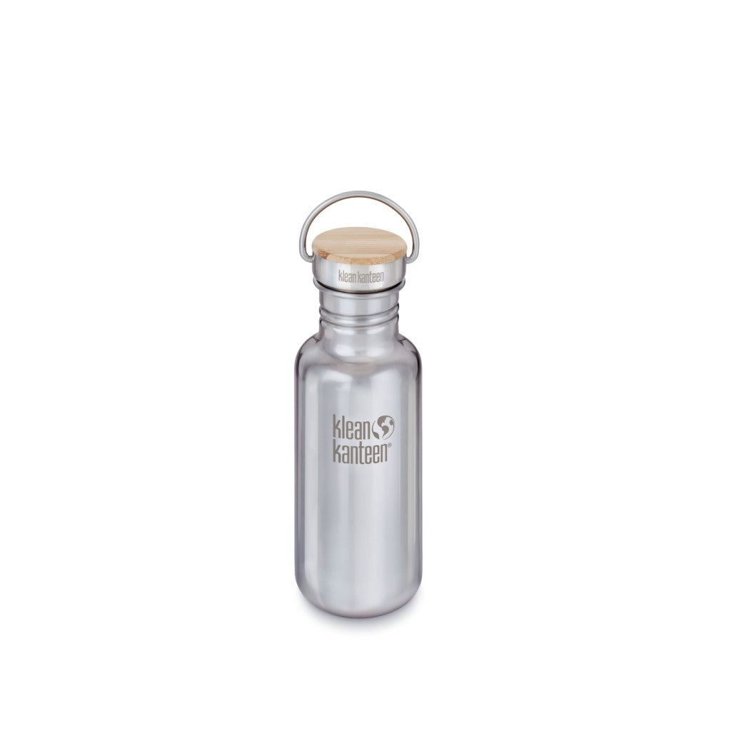 Klean Kanteen Roestvrijstalen Reflect Waterfles met Bamboo Dop - 18 oz / 532 ml - Mirrored