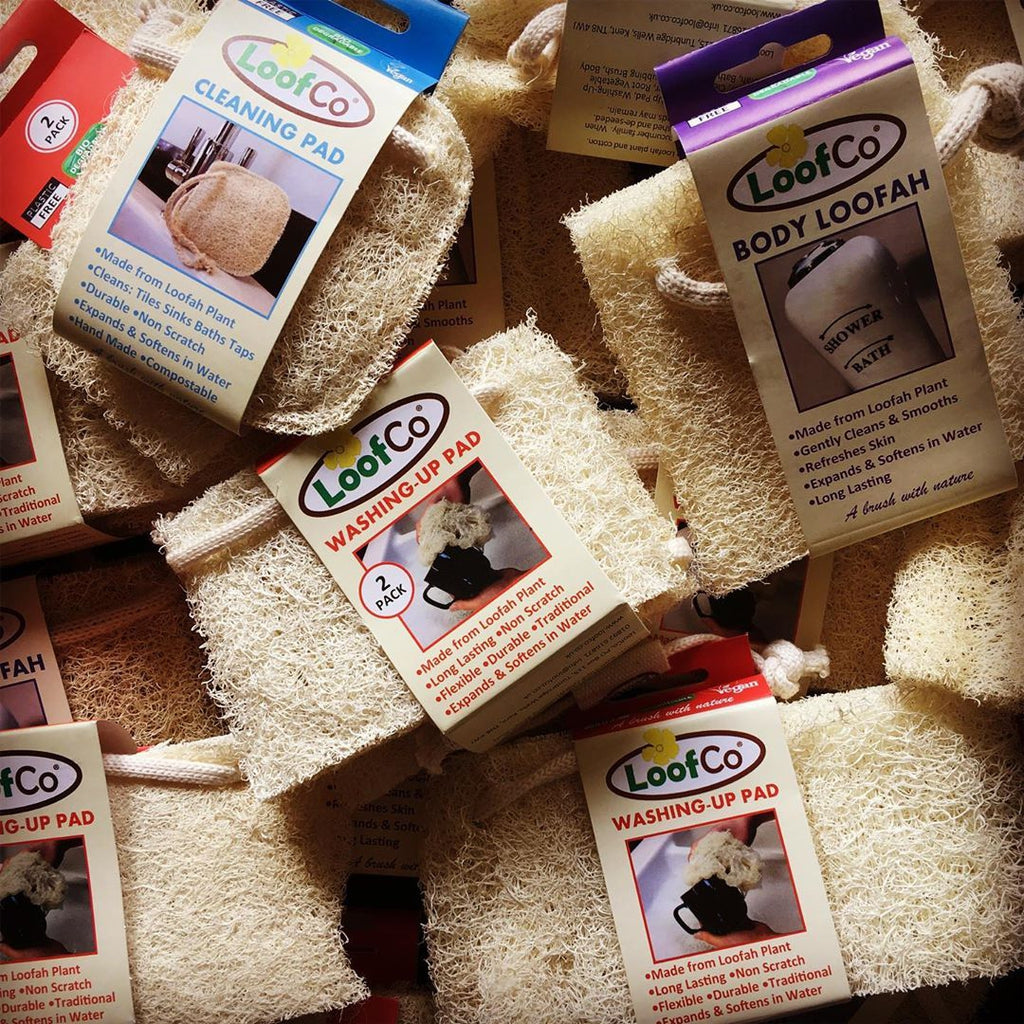 LoofCo Natural Loofah Sponges