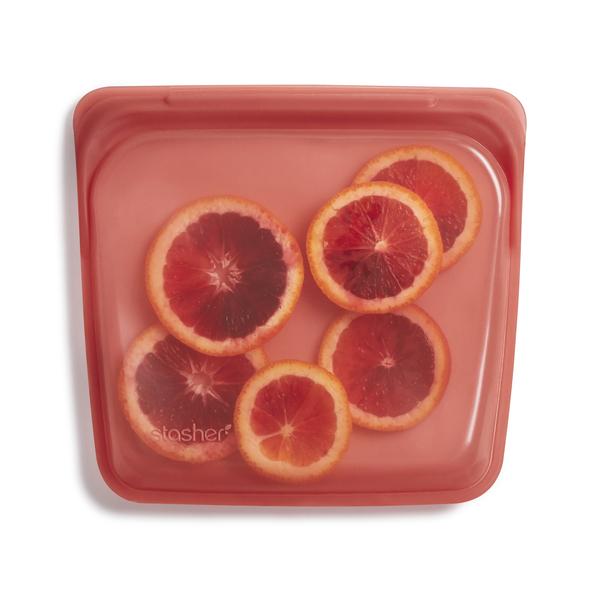 Stasher Bag Sandwich Terra Cotta Full Orange