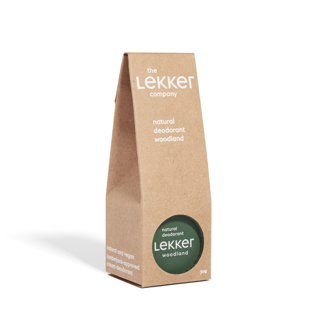 The Lekker Company Natuurlijke Deodorant Woodland met Verpakking