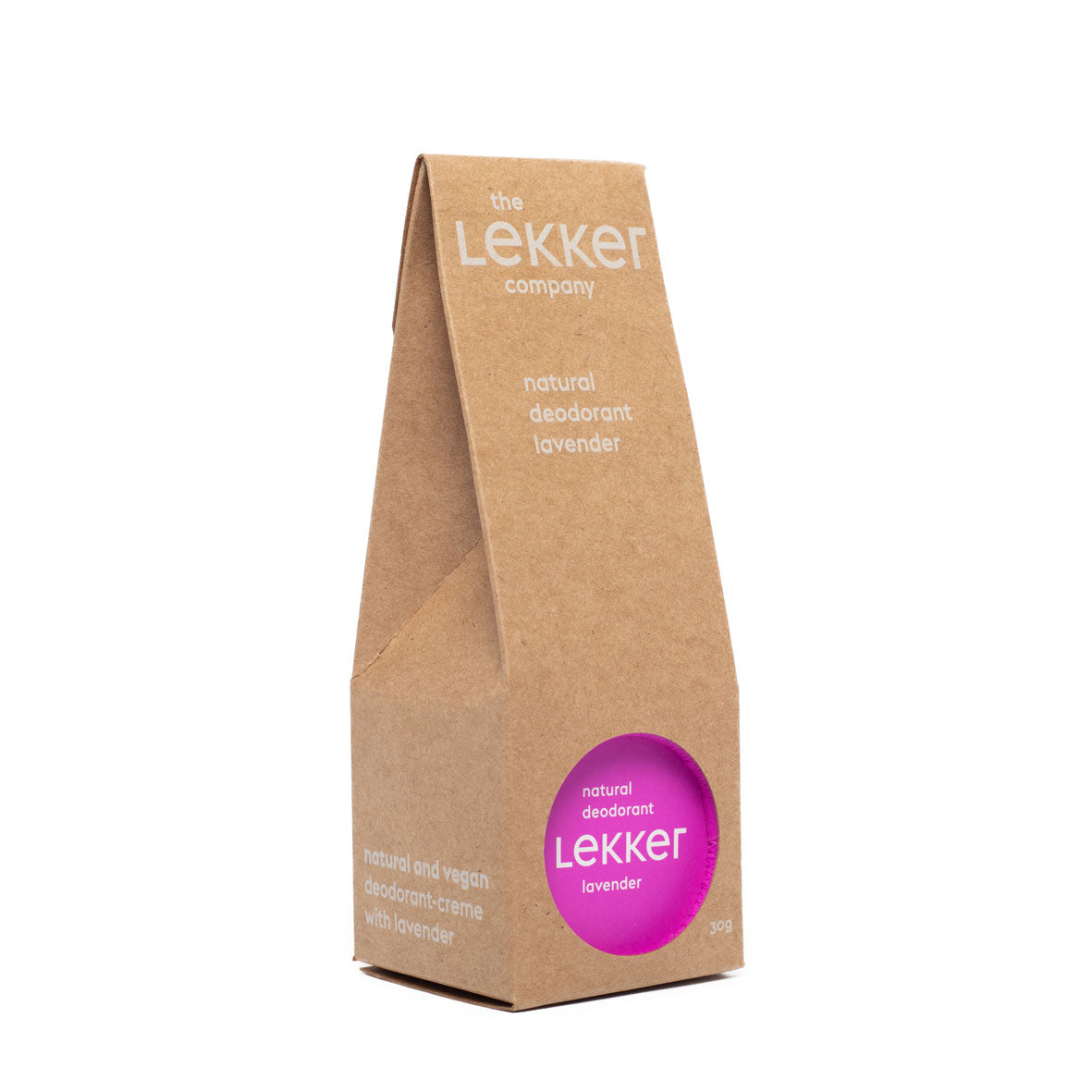 The Lekker Company Natural Deodorant Lavender with Packaging