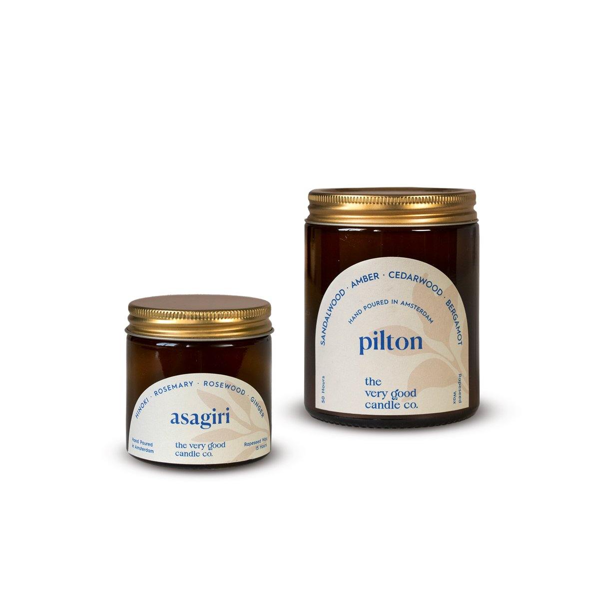 TheVeryGoodCandleCompany Amber Glass Natural Candles