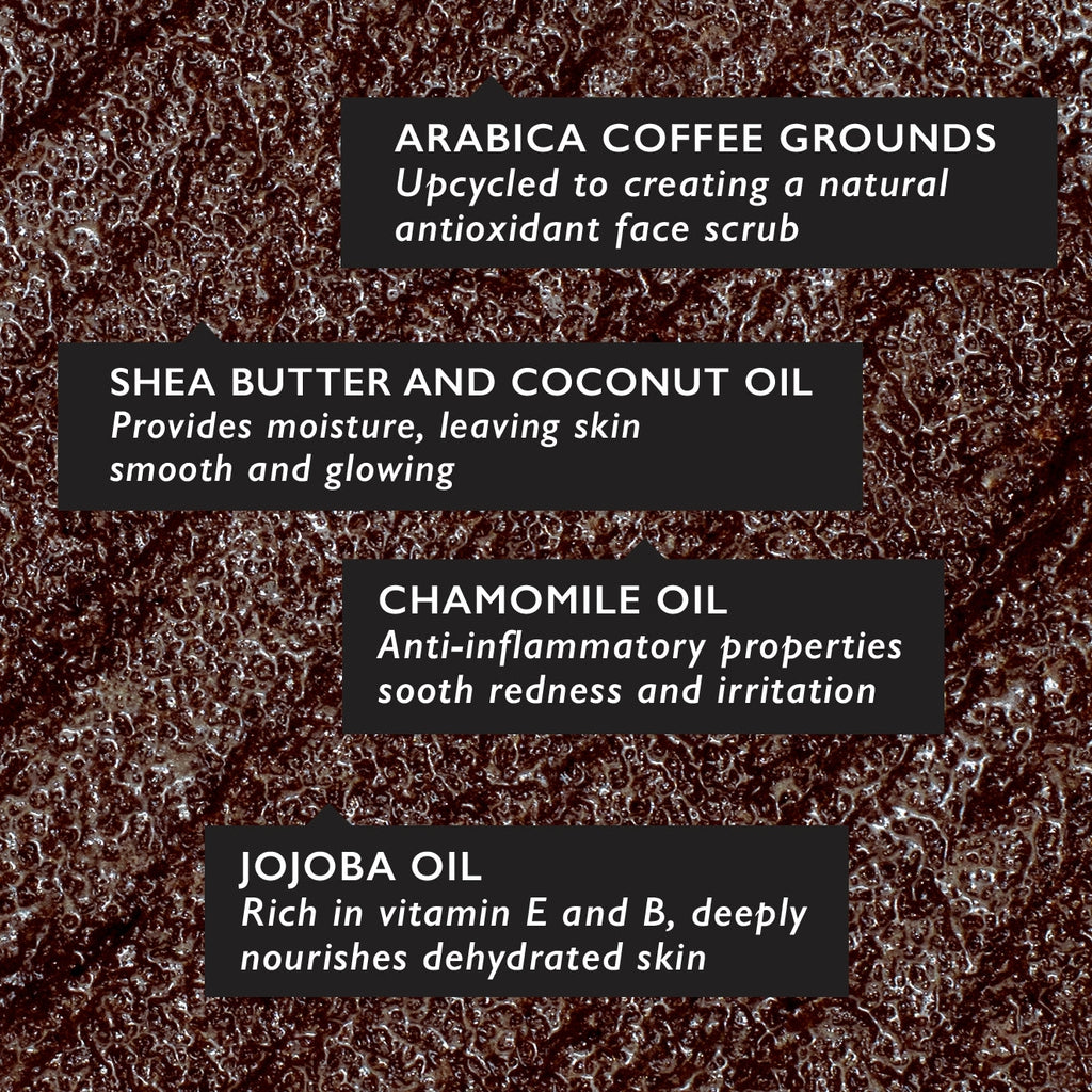 UpCircle Koffie Gezichtsscrub Infographic Floral Blend