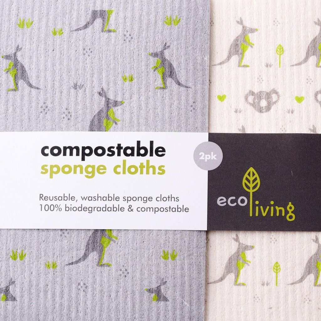 Composteerbare Schoonmaakdoekjes van EcoLiving met Kangaroos