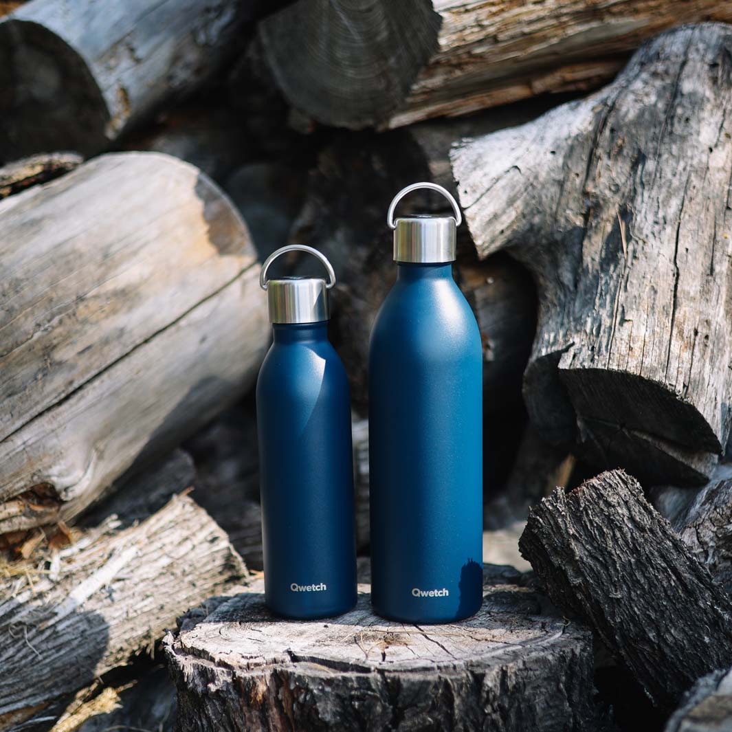 Qwetch - Insulated Stainless Steel 'Active' Bottle - Navy