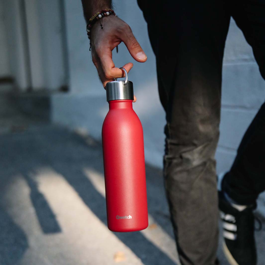 Qwetch - Insulated Stainless Steel 'Active' Bottle - Red