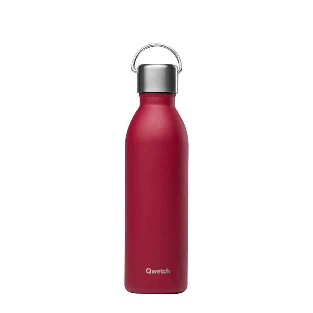 Qwetch – Isolierte „Active“-Flasche aus Edelstahl – Rot