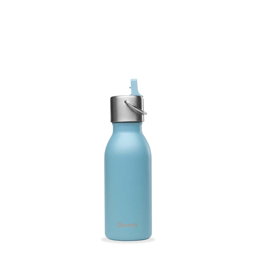 Qwetch – Isolierte „Active“-Flasche aus Edelstahl mit Sportverschluss – 350 ml