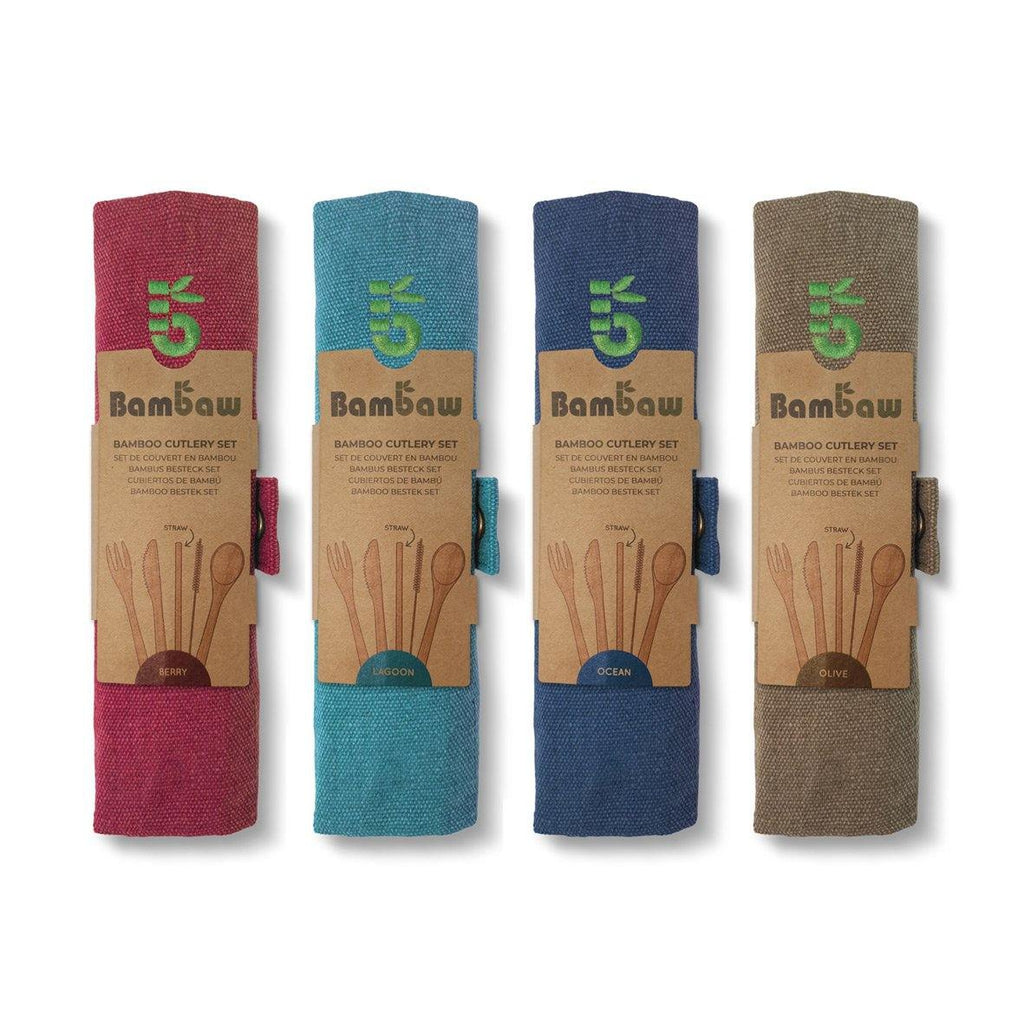 Bambaw Bamboo Cutlery Set with Packaging
