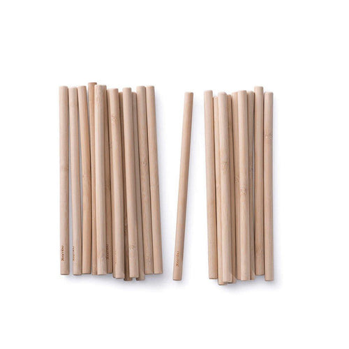 Een foto van Bambu's identieke rietjes van bamboe in bulk