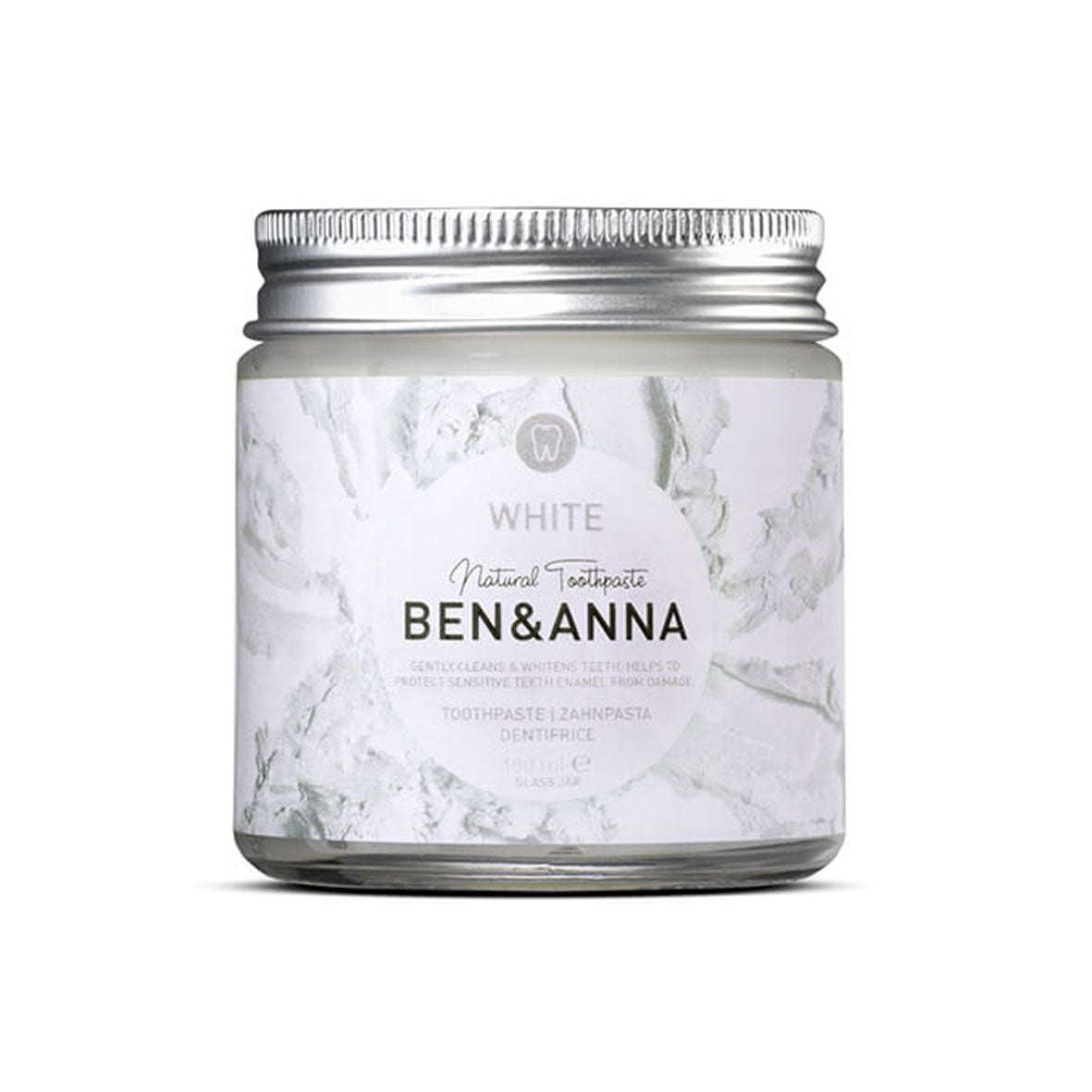 Ben&amp;Anna Natural Toothpaste in Glass Jar Whitening 