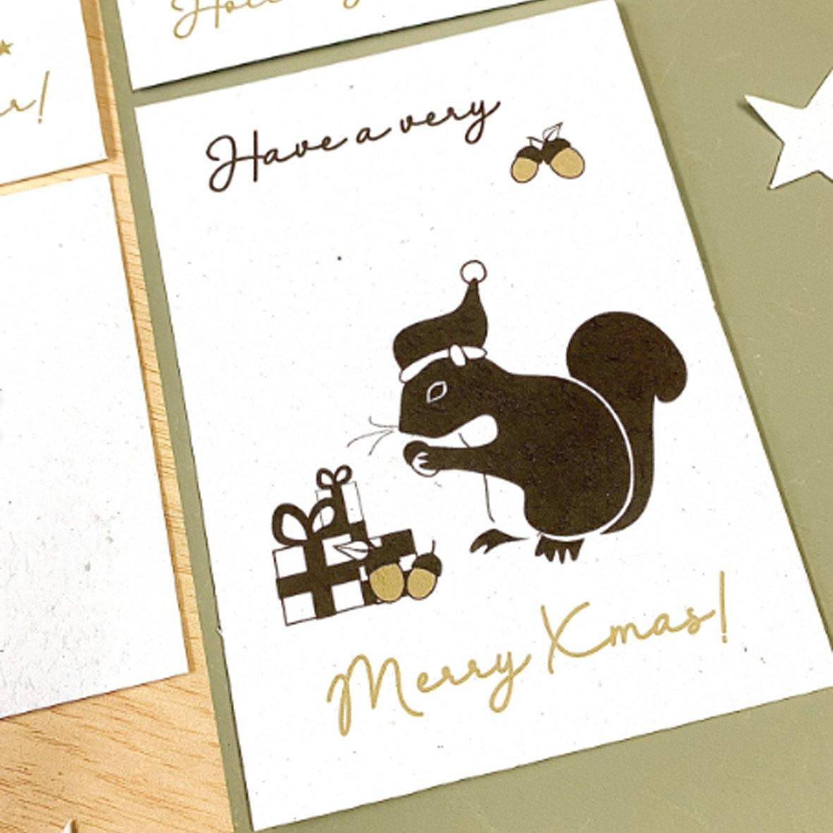 BloomYourMessage Bloeikaarten Kerst Squirrel