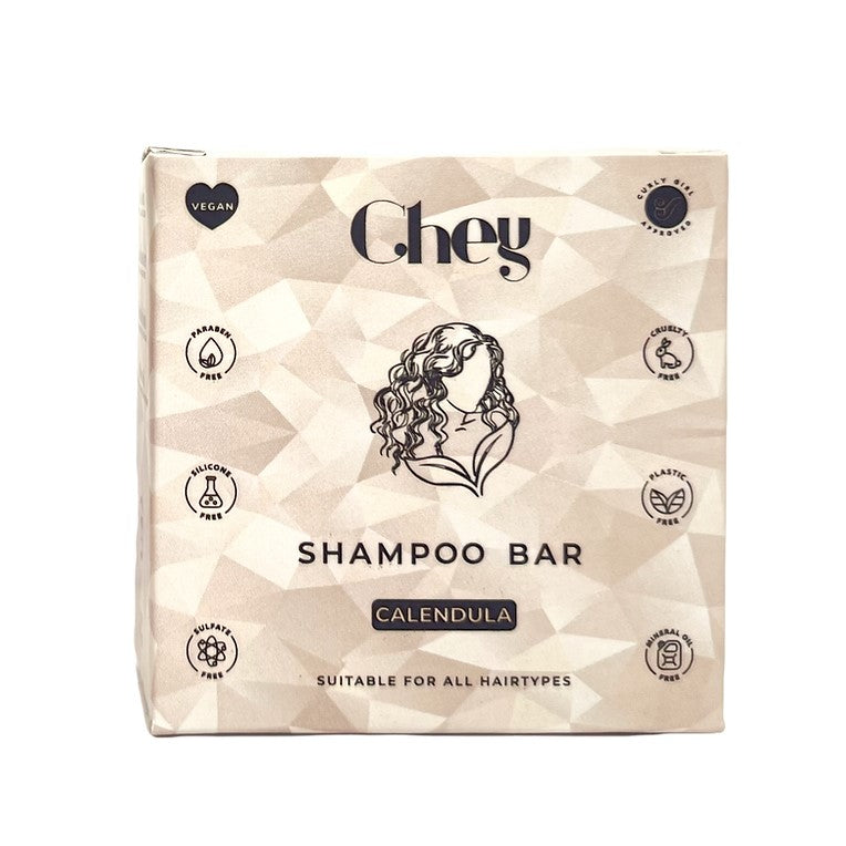 Chey Haircare Solid Calendula Shampoo Bar Box