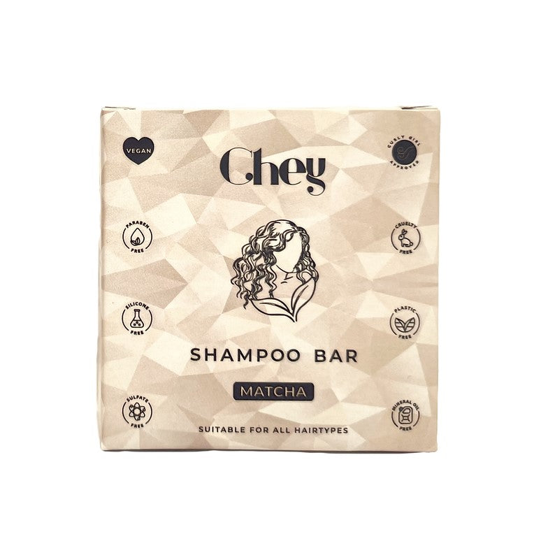 Chey Haircare Solid Matcha Shampoo Bar Box
