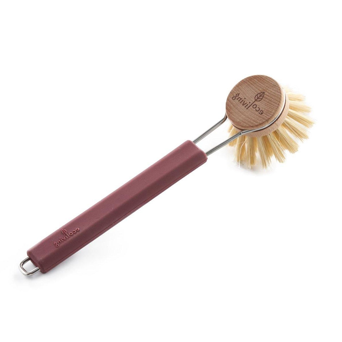 EcoLiving Silicone Dishwashing Brush Burgundy