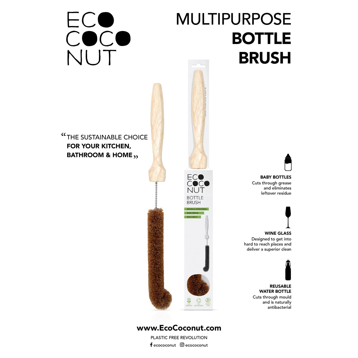 Ecococonut bottle brush 
