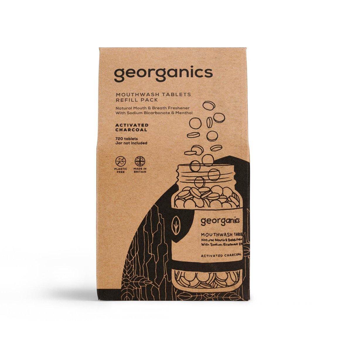 Georganics Mouthwash Tablets Refill Charcoal